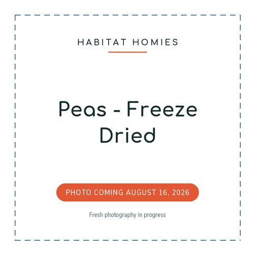 Peas, freeze dried. Product photo coming August 16, 2026.